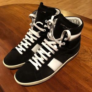 Women’s Saint Laurent Sued High Top Sneakers